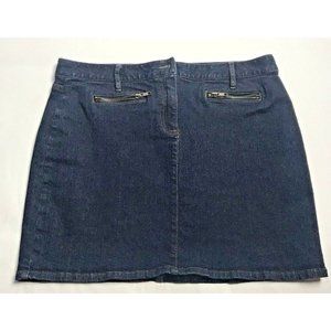 Ann Taylor Loft  Denim Skirt Womens Size 6 Blue Jean Mini Cotton Stretch